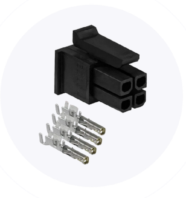 [PR4MK04K] PR4MK04K 4-PIN plug with contact terminals