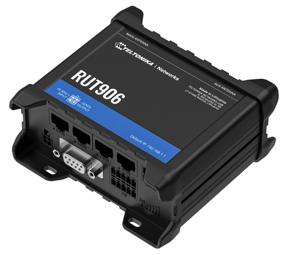 RUT906 CAT4 4G SERIAL IO ROUTER (Europe, the Middle East, Africa, Korea, Thailand) + SDK