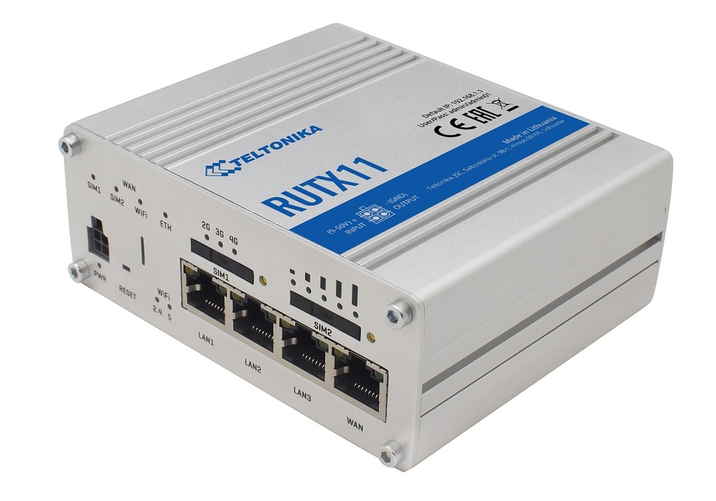 RUTX11 4G router (Europe, the Middle East, Africa, APAC, Brazil) + SDK