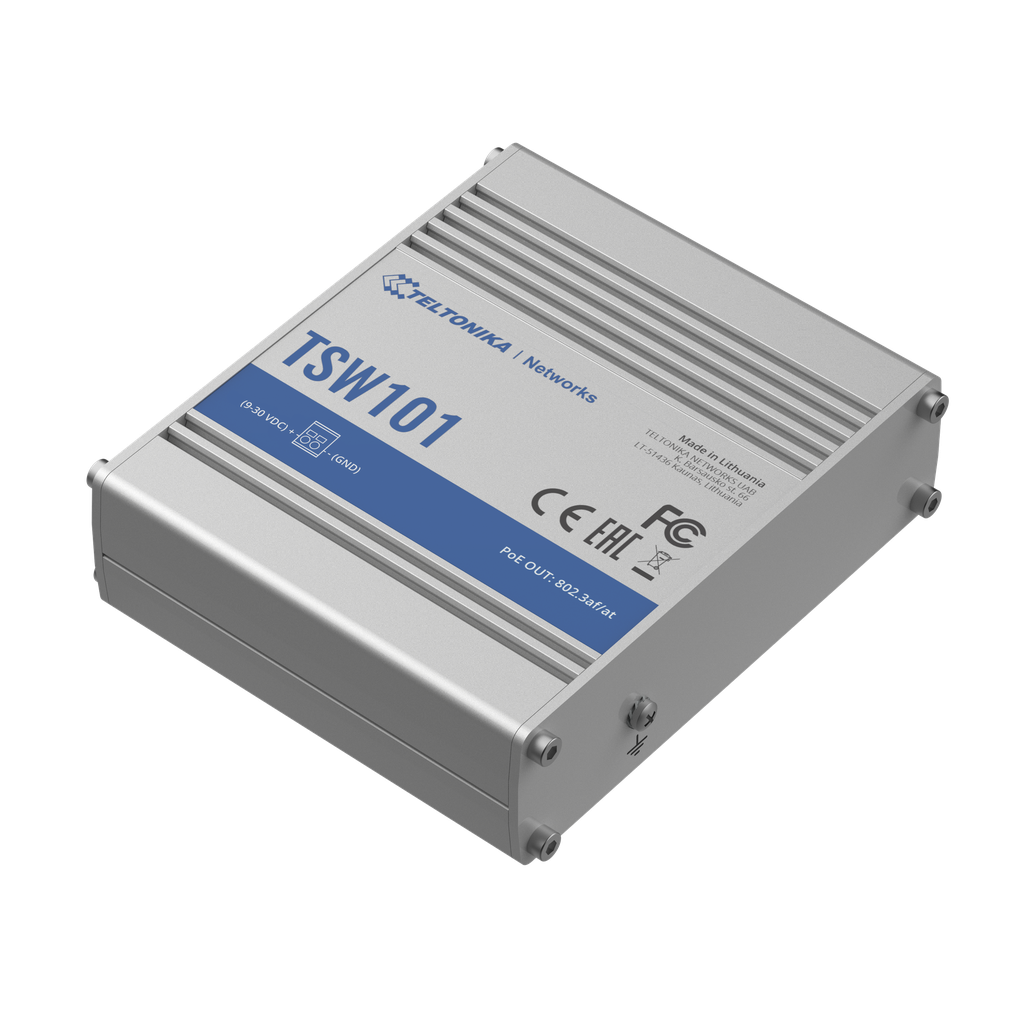 [TSW101] TSW101 (5 x RJ45 ports, POE+, 10/100/1000 Mbps)