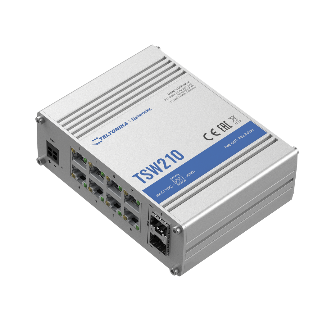 TSW210 (8 x RJ45 ports, 10/100/1000 Mbps)