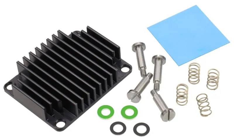Heat Sink for Trenz Modules TE0841-03, spring-loaded embedded (34323)