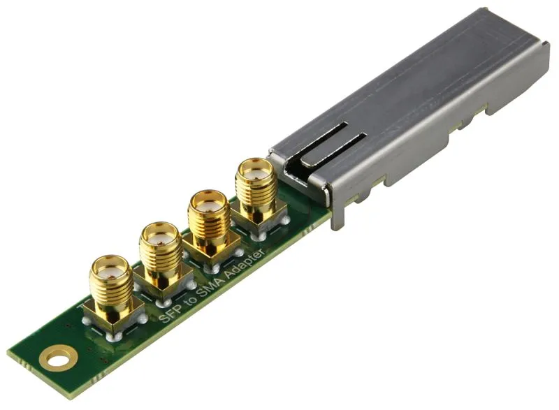 [TEC0106-02-A_11038] SFP to SMA Adapter, 4 SMA connectors in line (TEC0106-02-A)