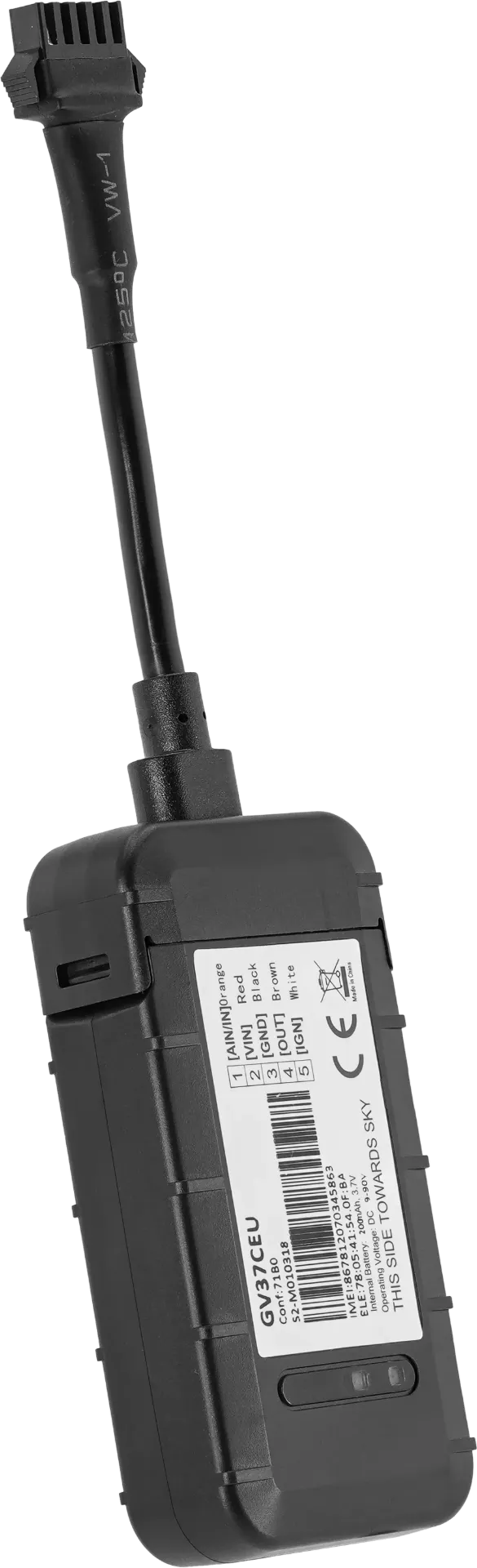 GV37CEU - LTE Cat 1 bis fallback 2G waterproof GNSS tracker for a wide range of vehicle tracking applications