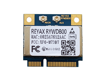 [RYWDB00_10328] RYWDB00: Industrial grade 802.11a/b/g/n 2.4GHz & 5GHz 802.11 1T1R Wi-Fi, dual-mode Bluetooth 5 mini PCIe card